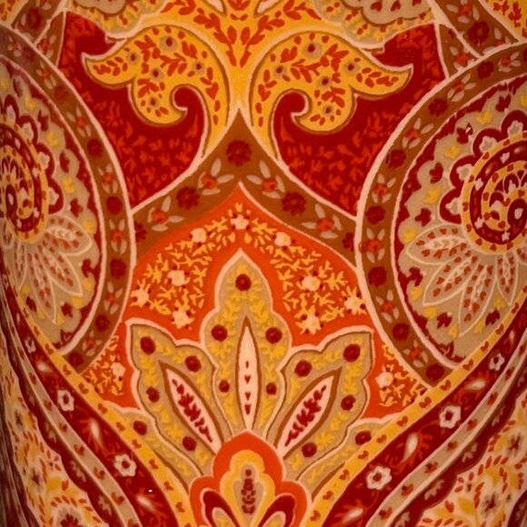 Pair of 222 Fifth SPICE ROAD Paisley Pattern Fine China Porcelain Cups Mugs - Picture 6 of 9